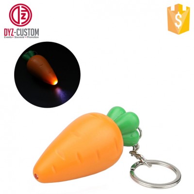 Creative promotion gift Carrot Shaped LED Light & Sound keyring