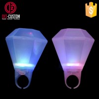 Plastic Flashing Wedding Ring Shot Glass Shot Glass Ring with LED Lights