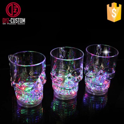 14 oz Skull Flashing Led Beer Mug Water Activated Flashing Party Cup