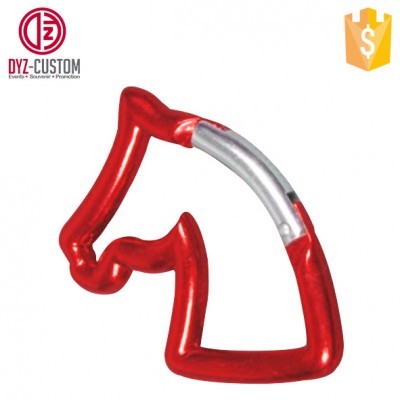 Horse Head Shaped Aluminum Carabiner Keychain Horse shape rock climbing carabiner