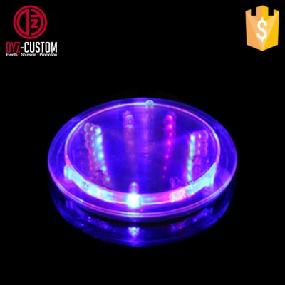 9 LEDs Tunnel LED Coaster Plastic LED Tunnel Drink Coaster