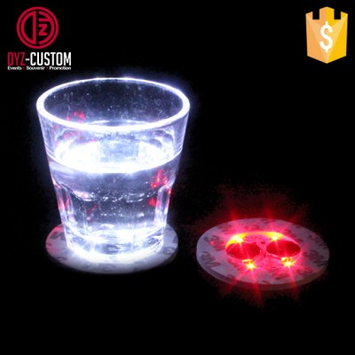 Promotional flashing led bottle sticker coaster Glowing Bottle Led Sticker Coaster