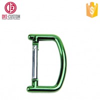 Letter D shape aluminum rock climbing carabiner