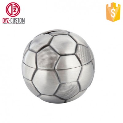 Metal Football Piggy Bank Soccer shaped Coin Bank Money Box