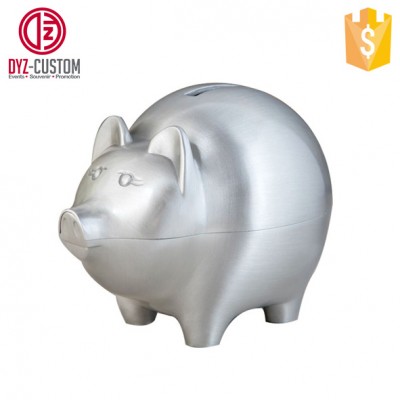 Metal Pig Piggy Bank Money Box for Home Decoration