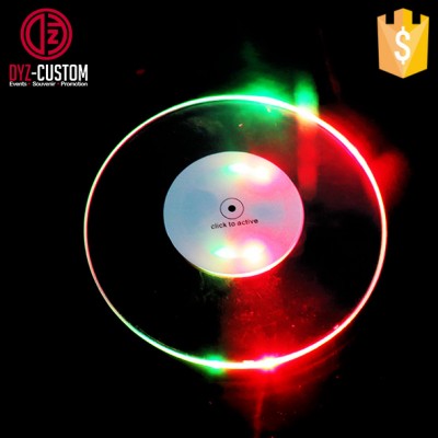 Bar & Party Use Multicolor Changing Led Coaster Led light drink coasters