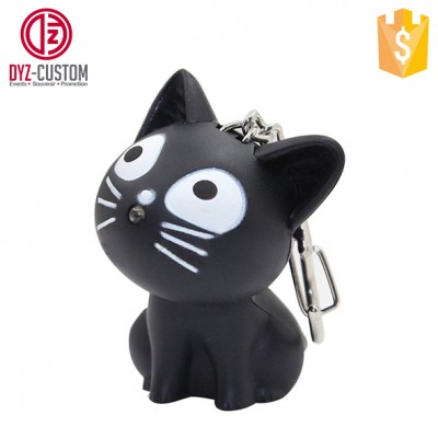 Mini Cat Keychain with LED Light & Sound Bag Purse Charm Keyring